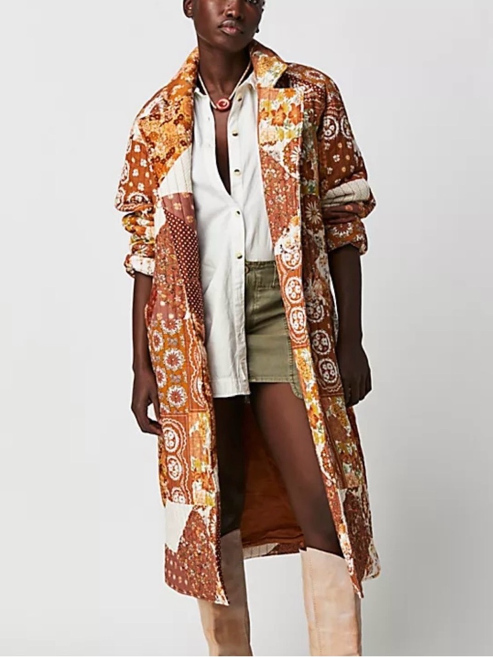 Spell and the Gypsy Patchwork Quilted Long Cha Cha Coat